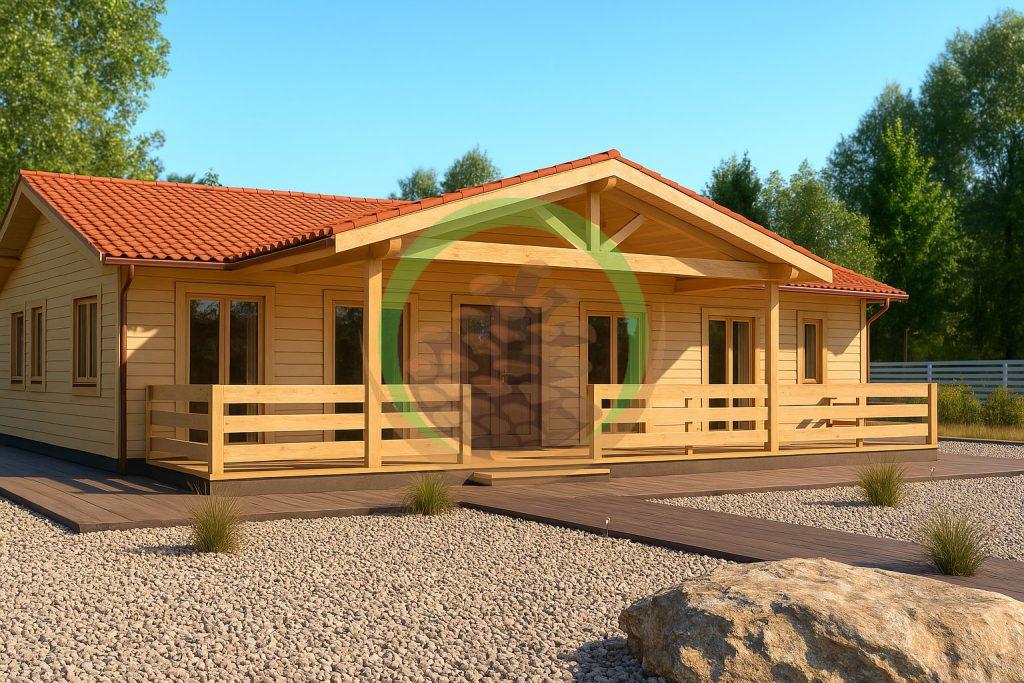 Casa de Madeira T5 — 128,00 m² em pinho nórdico certificado FSC