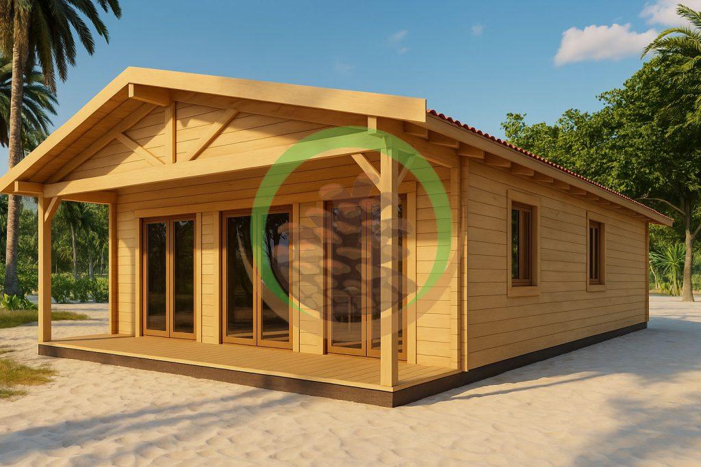 Casa de Madeira T3 — 115,50 m² em pinho nórdico certificado FSC