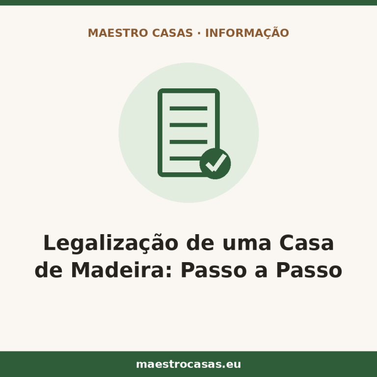 Ilustração do artigo: Processo de Legalização de uma Casa de Madeira em Portugal: Passo a Passo — blog Maestro Casas, casas de madeira